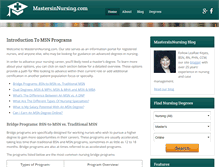 Tablet Screenshot of mastersinnursing.com